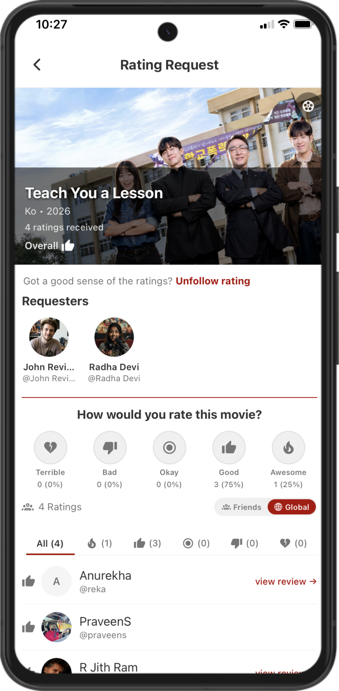 Ask for Rating